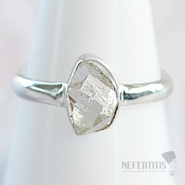 Herkimer diamant prsteň striebro Ag 925 R3838