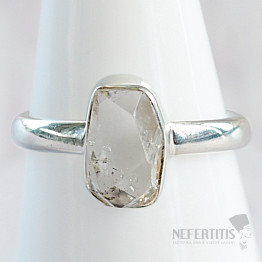 Herkimer diamant prsteň striebro Ag 925 R3847