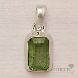 Kyanite green cut pendant silver Ag 925 P386