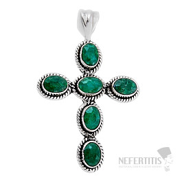Indian emerald - modified pendant silver Ag 925 39012