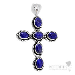 Indian sapphire (treated) pendant silver Ag 925 39015