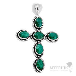 Indian emerald - modified pendant silver Ag 925 39047