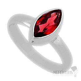 Garnet cut ring silver Ag 925 39200