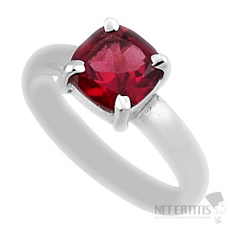 Garnet cut ring silver Ag 925 39226