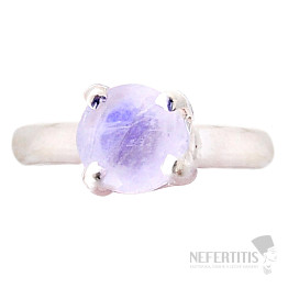 Měsíční kámen duhový prsten stříbro Ag 925 39239