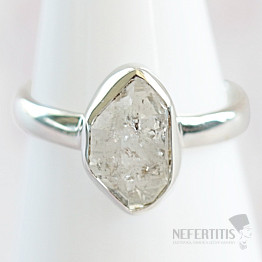 Herkimer diamant prsteň striebro Ag 925 R3927