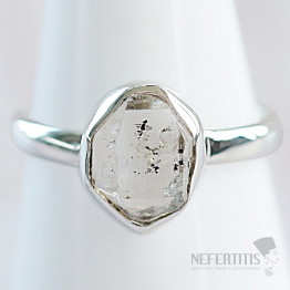 Herkimer diamant prsteň striebro Ag 925 R3938