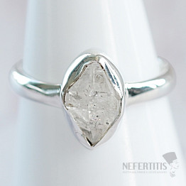 Herkimer diamant prsteň striebro Ag 925 R3945