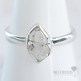 Herkimer diamant prsteň striebro Ag 925 R3946