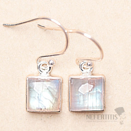 Měsíční kámen duhový náušnice stříbro Ag 925 LOT4