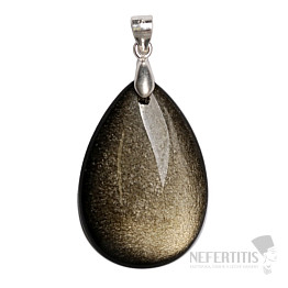 Obsidian-Goldanhänger, Silber Ag 925 Nr. 4