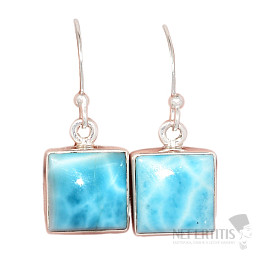 Larimar náušnice stříbro Ag 925 E4