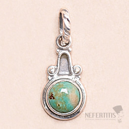 Turquoise blue pendant silver Ag 925 MIX4