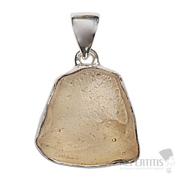 Líbyjské púštne sklo prívesok striebro Ag 925 B402