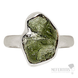 Moldavite silver ring Ag 925 R403