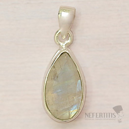 Moonstone rainbow pendant silver Ag 925 40684