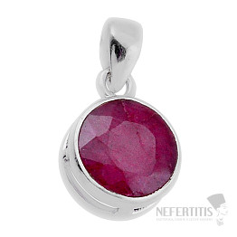 Indian ruby - modified pendant silver Ag 925 40698