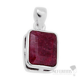 Indian ruby - modified pendant silver Ag 925 40699