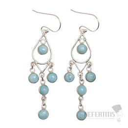 Larimar náušnice stříbro Ag 925 E407