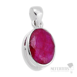 Indian ruby - modified pendant silver Ag 925 40721