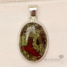 Dragon stone pendant silver Ag 925 P415
