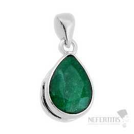 Indian emerald - modified pendant silver Ag 925 41889