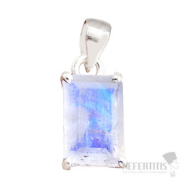 Mondstein Regenbogen Anhänger Silber Ag 925 41915