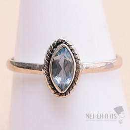 Topaz modrý prsteň striebro Ag 925 MIX42