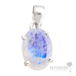 Moonstone rainbow pendant silver Ag 925 42563
