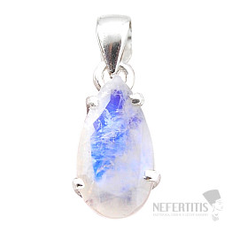 Moonstone rainbow pendant silver Ag 925 42565