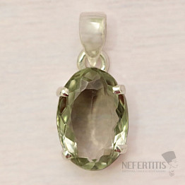 Grüner Amethyst - Prasiolith Anhänger Silber Ag 925 42587