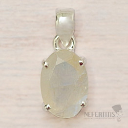 Moonstone rainbow pendant silver Ag 925 42598