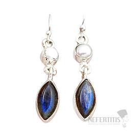 Labradorit náušnice striebro Ag 925 42709