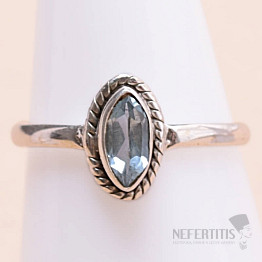 Topaz modrý prsteň striebro Ag 925 MIX43
