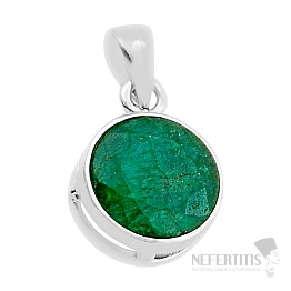 Indian emerald - modified pendant silver Ag 925 43164