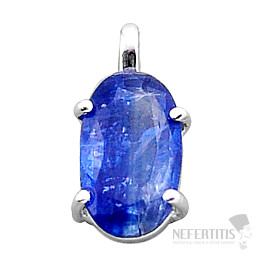 Kyanite blue cut pendant silver Ag 925 43531