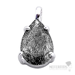 Turmalín v krištáľu prívesok striebro Ag 925 43541