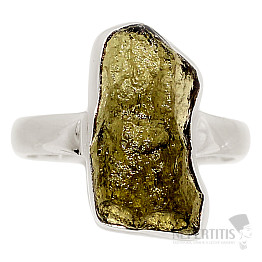 Vltavín prsteň striebro Ag 925 R437