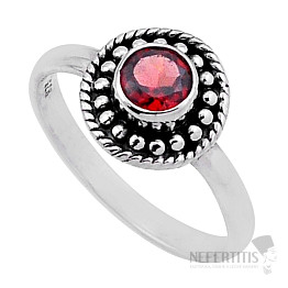 Ring mit Granatschliff Silber Ag 925 43918