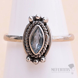 Topas blauer Ring Silber Ag 925 MIX44