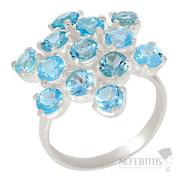 Topaz modrý prsten stříbro Ag 925 R5097BT