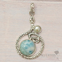 Larimar pendant silver Ag 925 44318