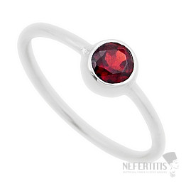 Garnet cut ring silver Ag 925 44473