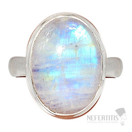 Mesačný kameň dúhový prsteň striebro Ag 925 R4492