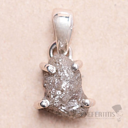 Diamond natural raw pendant silver Ag 925 LOT45