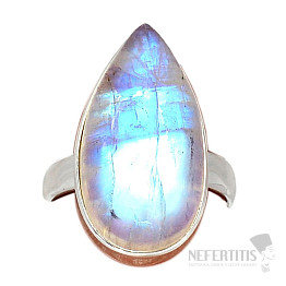 Mesačný kameň dúhový prsteň striebro Ag 925 R4513