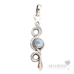 Mondstein Regenbogen Anhänger Silber Ag 925 45138