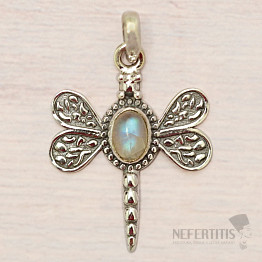 Moonstone rainbow pendant silver Ag 925 45196