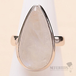 Měsíční kámen duhový prsten stříbro Ag 925 R4539