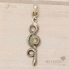 Moonstone rainbow pendant silver Ag 925 45654